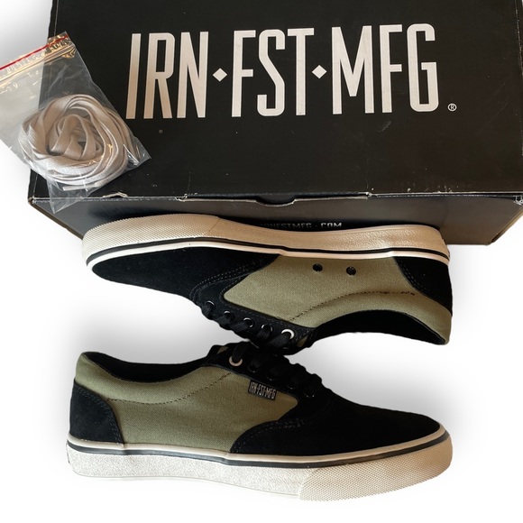 NWB Iron Fist Skateboard Sneakers in Olive Black Unisex Men 7 Woman 9 - Picture 2 of 13